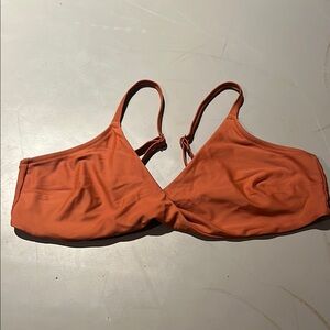 Aerie  Women's Orange Twist Front Bikini Top